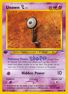 Unown [L] z edície Neo Destiny, karta č.86