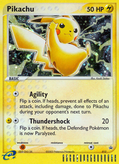 Pikachu z edície Nintendo Black Star Promos, karta č.12