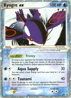 Kyogre ex z edície Nintendo Black Star Promos, karta č.37