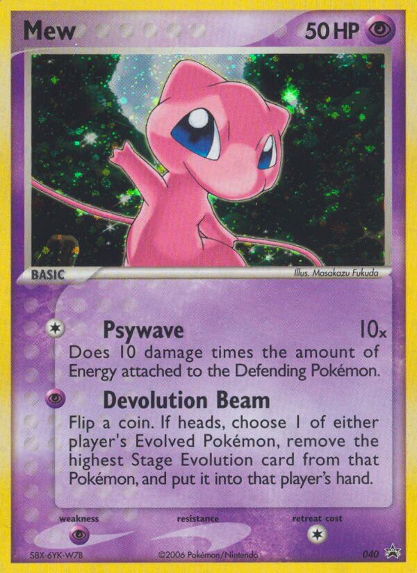 Mew z edície Nintendo Black Star Promos, karta č.40