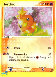 Torchic z edície Nintendo Black Star Promos, karta č.8