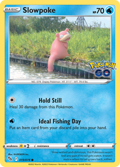 Slowpoke z edície Pokémon GO, karta č.19