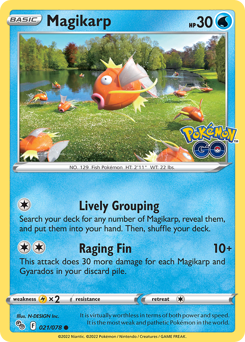 Magikarp z edície Pokémon GO, karta č.21