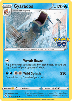 Gyarados z edície Pokémon GO, karta č.22