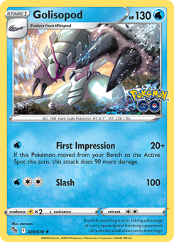 Golisopod z edície Pokémon GO, karta č.26