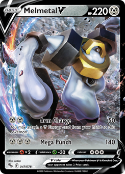 Melmetal V z edície Pokémon GO, karta č.47