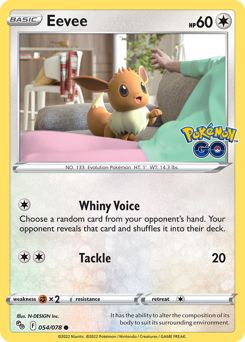 Eevee z edície Pokémon GO, karta č.54