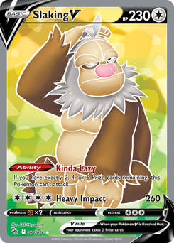 Slaking V z edície Pokémon GO, karta č.77