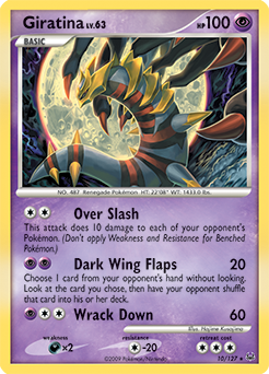 Giratina z edície Platinum, karta č.10