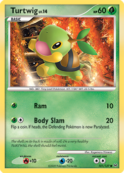 Turtwig z edície Platinum, karta č.101