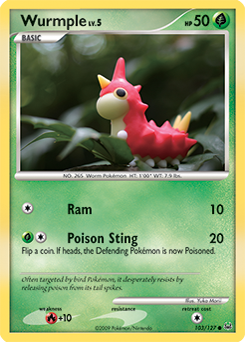 Wurmple z edície Platinum, karta č.103