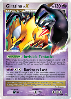 Giratina LV.X z edície Platinum, karta č.124