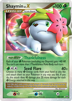 Shaymin LV.X z edície Platinum, karta č.126