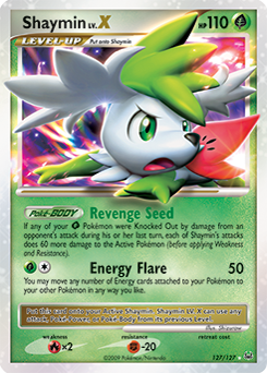 Shaymin LV.X z edície Platinum, karta č.127