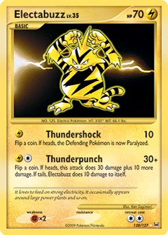 Electabuzz z edície Platinum, karta č.128