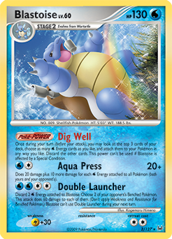 Blastoise z edície Platinum, karta č.2