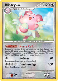 Blissey z edície Platinum, karta č.22