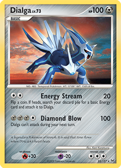 Dialga z edície Platinum, karta č.23