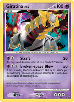 Giratina z edície Platinum, karta č.27