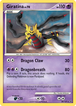 Giratina z edície Platinum, karta č.28