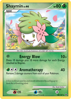 Shaymin z edície Platinum, karta č.38