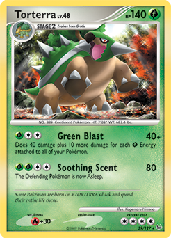 Torterra z edície Platinum, karta č.39