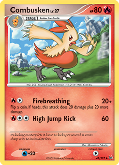 Combusken z edície Platinum, karta č.45