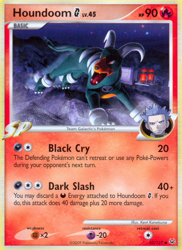 Houndoom G z edície Platinum, karta č.50