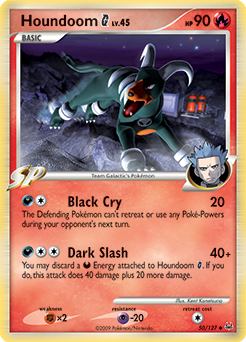 Houndoom G z edície Platinum, karta č.50