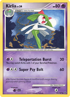 Kirlia z edície Platinum, karta č.51