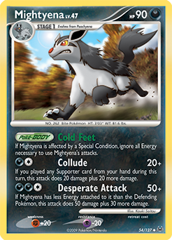Mightyena z edície Platinum, karta č.54