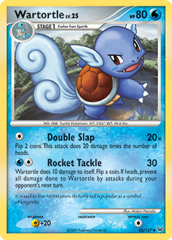 Wartortle z edície Platinum, karta č.65