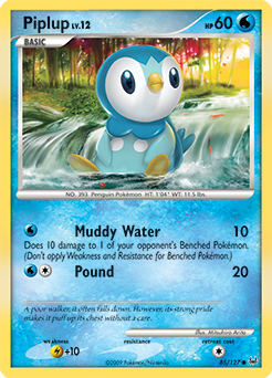 Piplup z edície Platinum, karta č.85