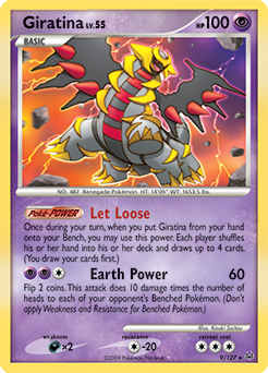 Giratina z edície Platinum, karta č.9