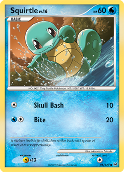 Squirtle z edície Platinum, karta č.96