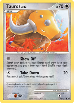 Tauros z edície Platinum, karta č.98