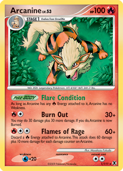 Arcanine z edície Rising Rivals, karta č.1