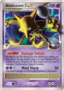 Alakazam E4 LV.X z edície Rising Rivals, karta č.103