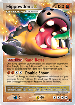 Hippowdon LV.X z edície Rising Rivals, karta č.107
