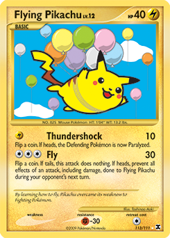 Flying Pikachu z edície Rising Rivals, karta č.113