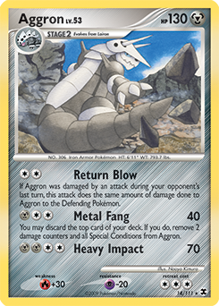 Aggron z edície Rising Rivals, karta č.14