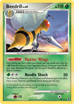 Beedrill z edície Rising Rivals, karta č.15
