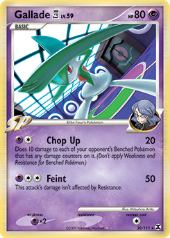 Gallade E4 z edície Rising Rivals, karta č.20