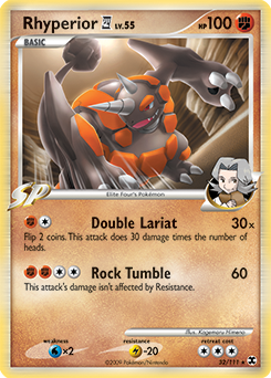 Rhyperior E4 z edície Rising Rivals, karta č.32