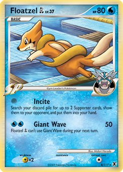 Floatzel GL z edície Rising Rivals, karta č.4