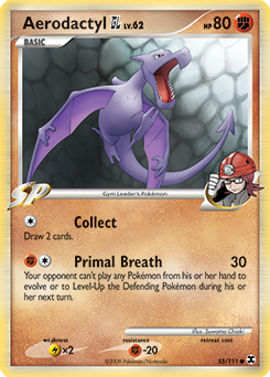 Aerodactyl GL z edície Rising Rivals, karta č.55