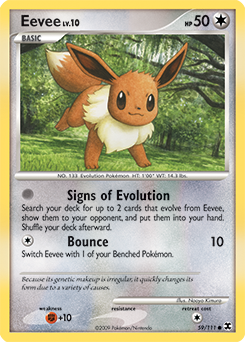 Eevee z edície Rising Rivals, karta č.59