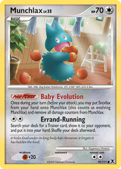 Munchlax z edície Rising Rivals, karta č.70