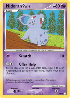 Nidoran ♀ z edície Rising Rivals, karta č.71