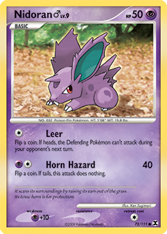 Nidoran ♂ z edície Rising Rivals, karta č.72